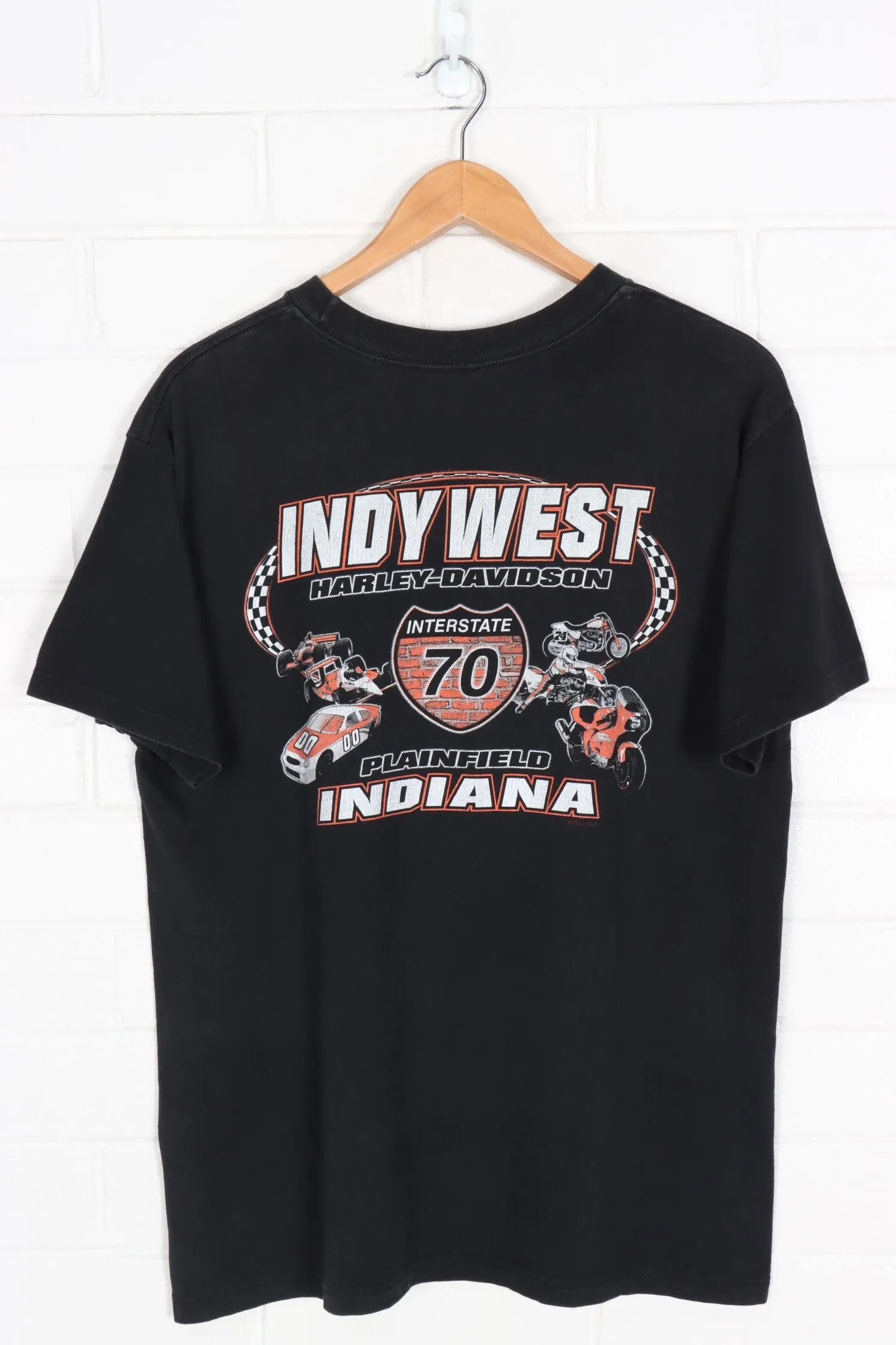 HARLEY DAVIDSON Eagle Flame Wings Indy West Tee (M-L)