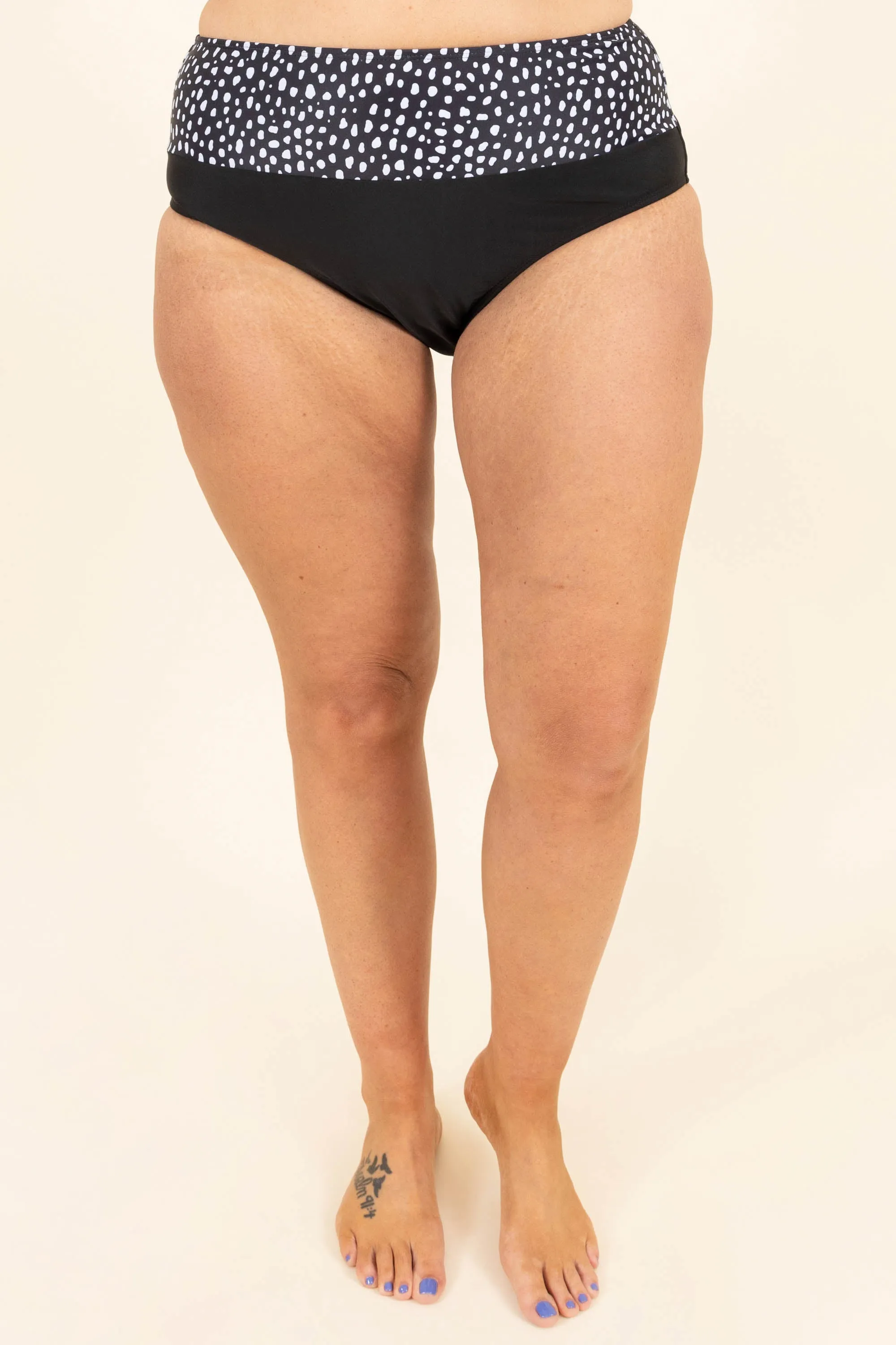 Hidden Islands Swim Bottom, Black/Dalmatian