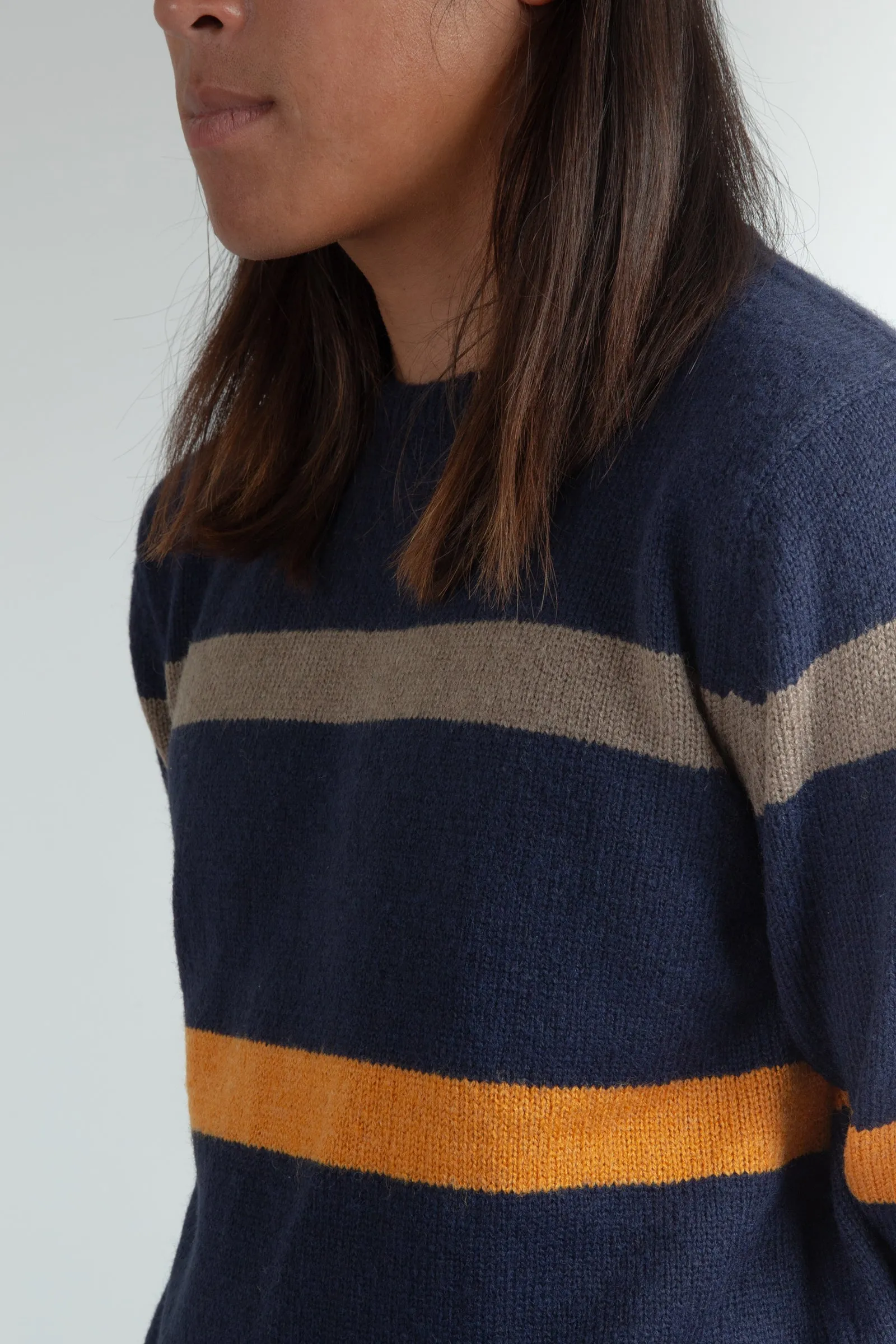 Holiday Stripe Knit Navy