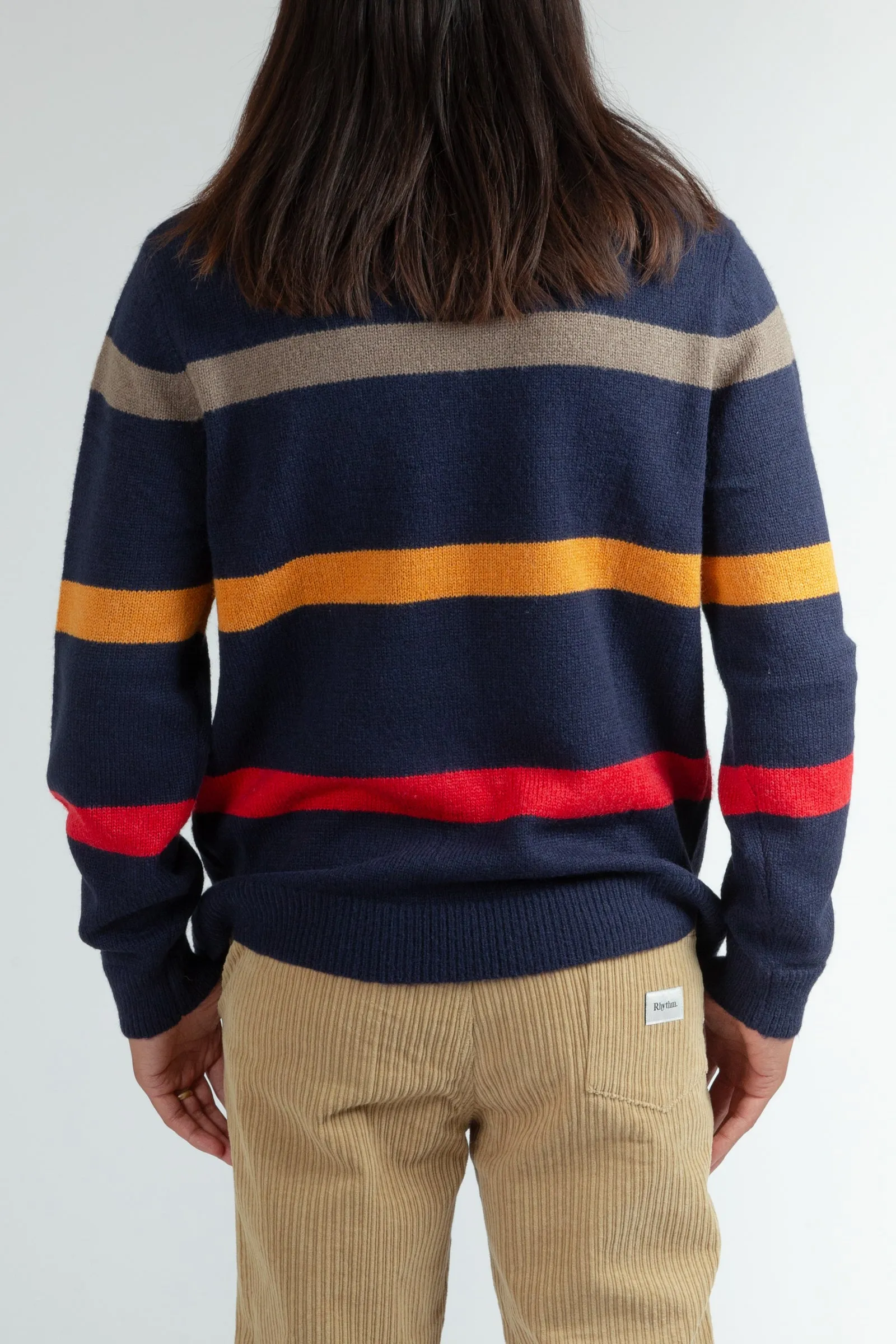 Holiday Stripe Knit Navy