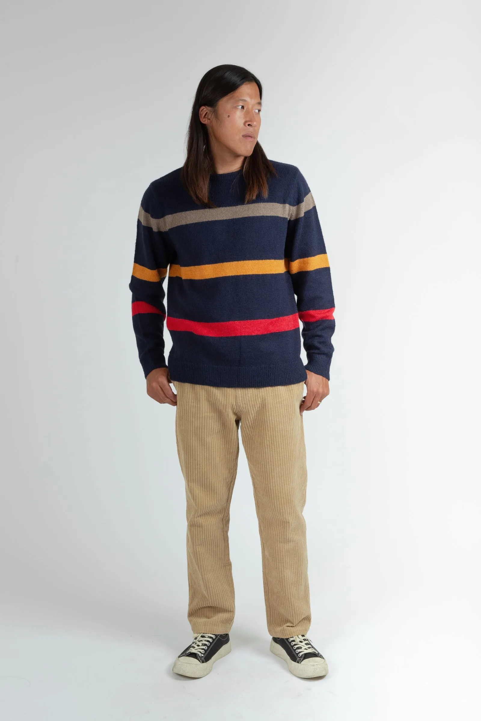 Holiday Stripe Knit Navy