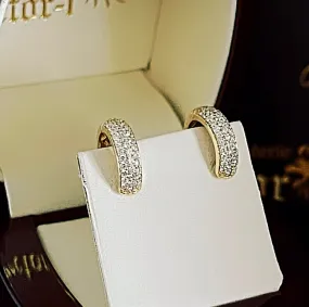 Huggies diamond earrings