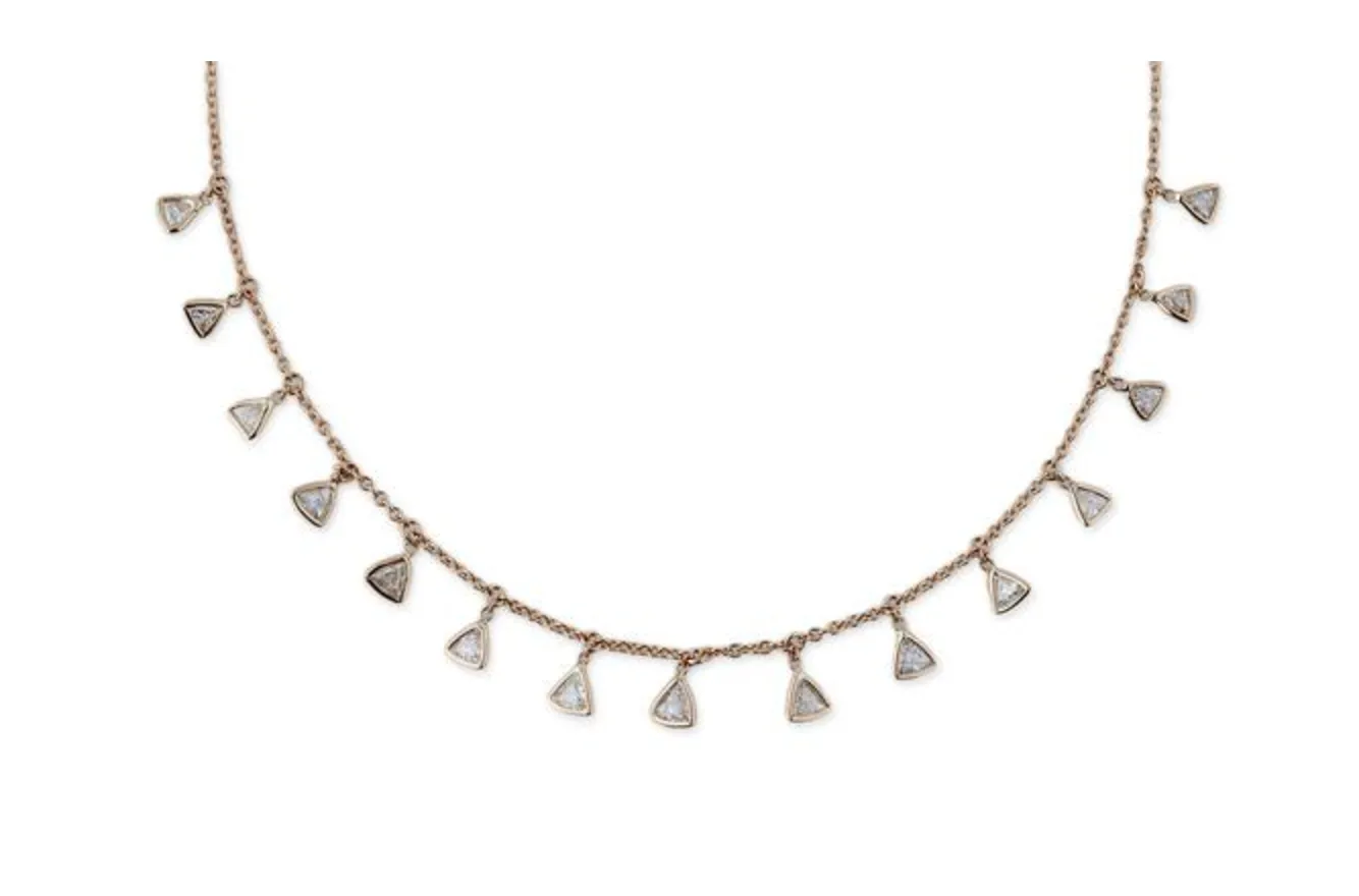 Jacquie Aiche Trillion Diamond Shaker Necklace