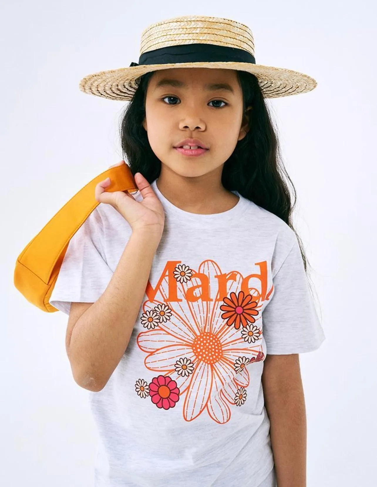 KIDS TSHIRT FLOWERMARDI BLOSSOM ORANGE