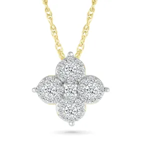 Large Diamond Clover Necklace