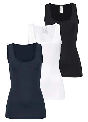 LASCANA Pack of 3 Vests | Grattan