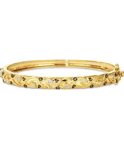 Le Vian Nude Diamond & Chocolate Diamond Bangle (3/8 ct. t.w.) in 14k Honey Gold