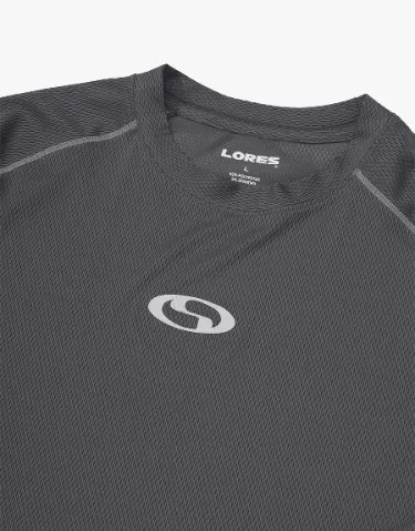 LORES  |Unisex Street Style Long Sleeves Plain Logo Tops