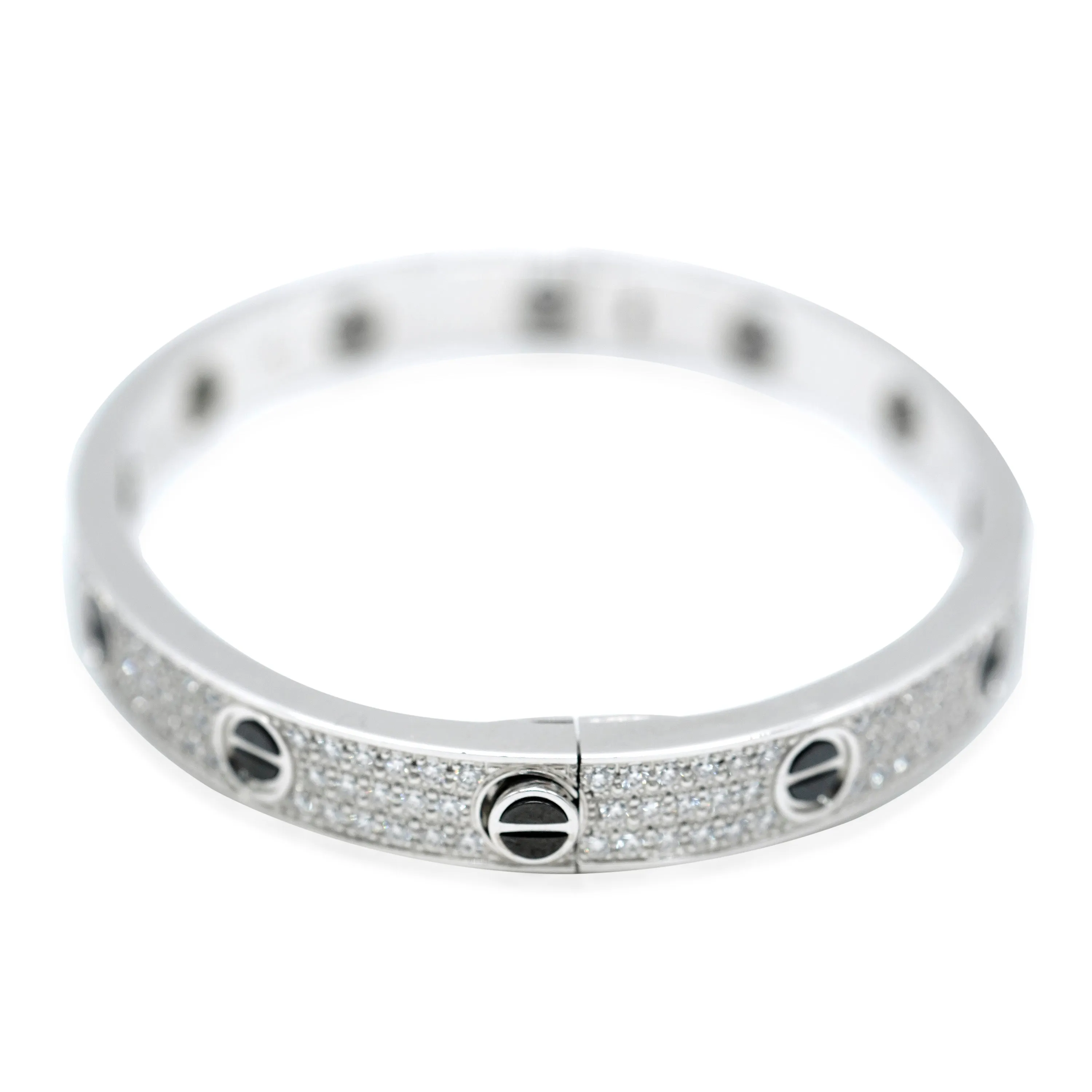 Love Bracelet, Diamond Paved Ceramic (White Gold)