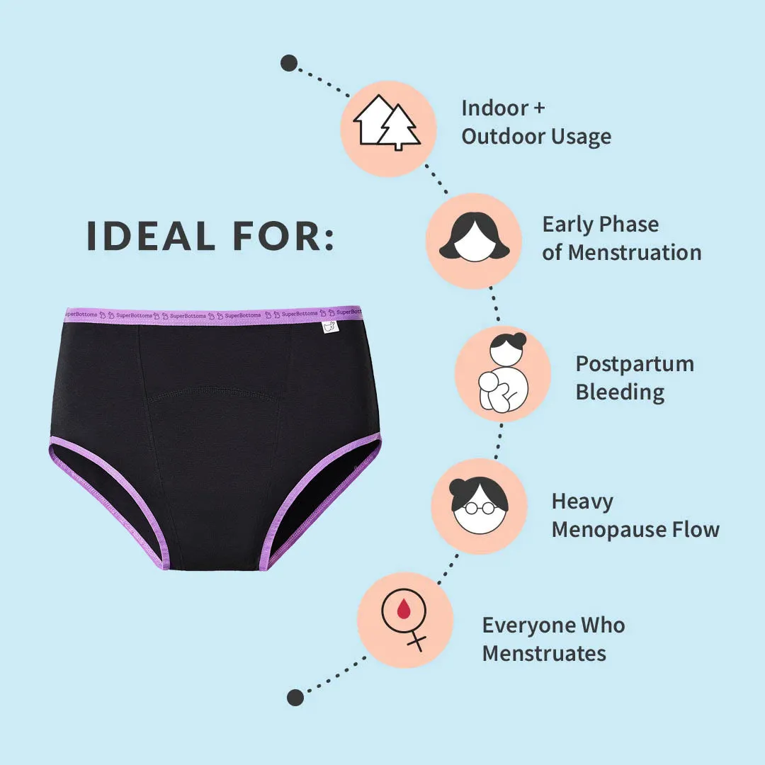 MaxAbsorb Period Underwear Pack of 2 (Black)