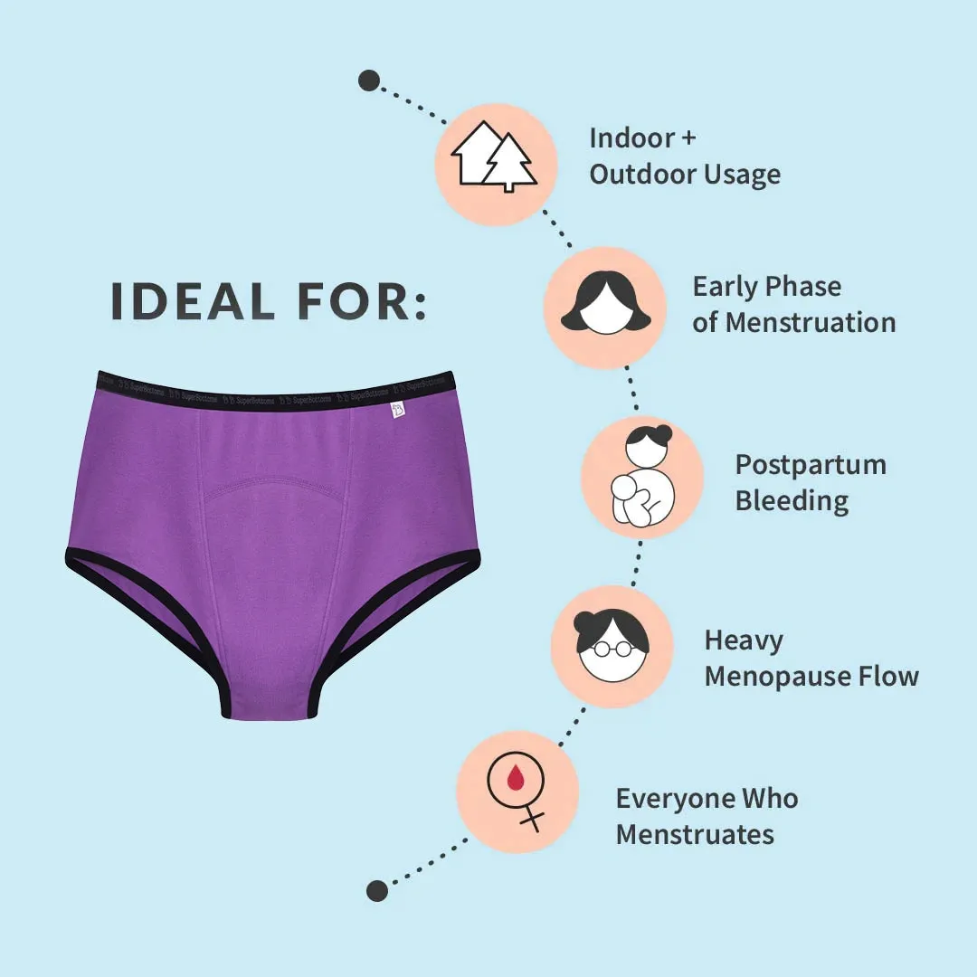 MaxAbsorb Period Underwear Pack of 3 - (2 Lilac and 1 Pink)