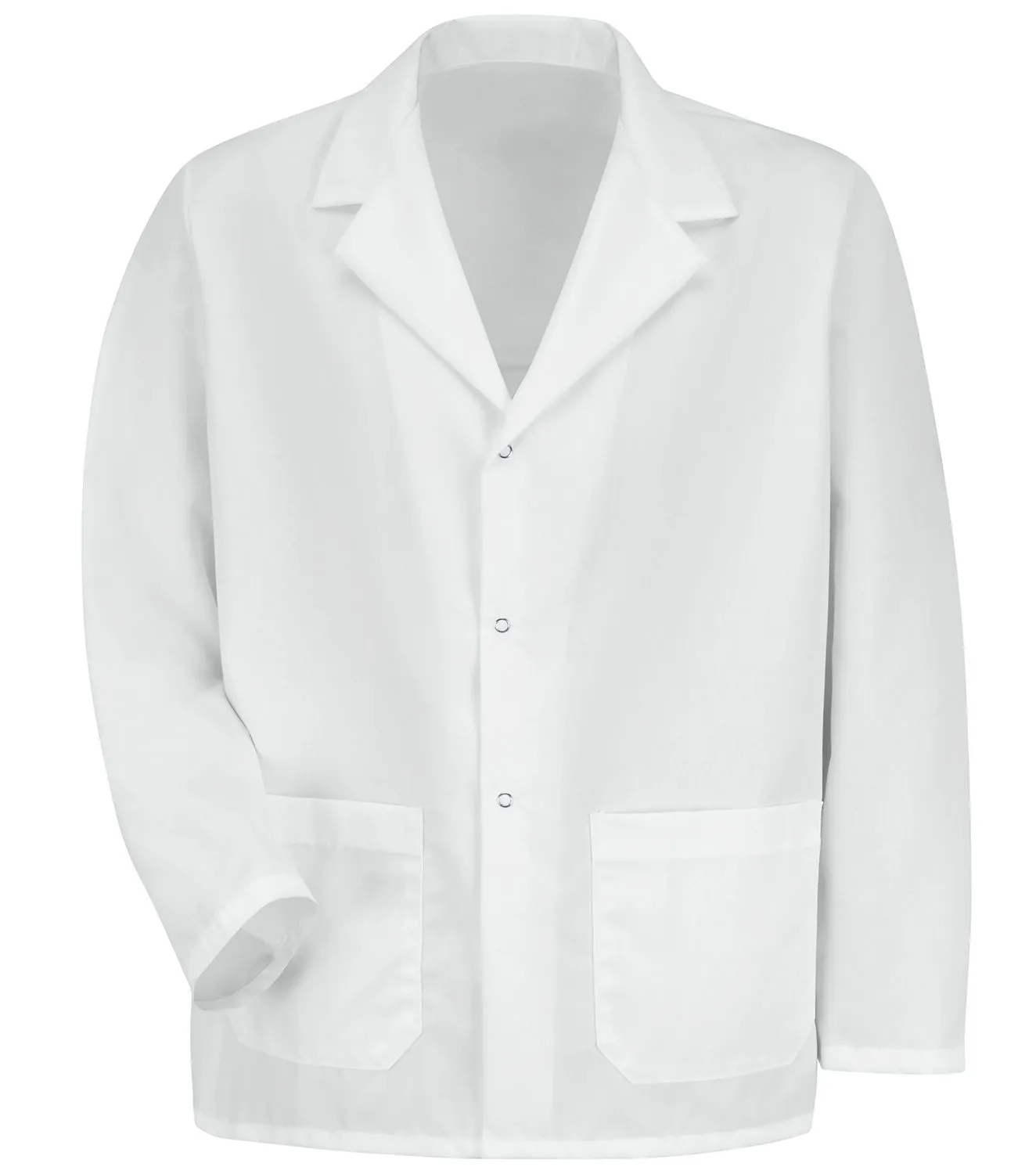 Men's White Specialized Lapel Counter Coat