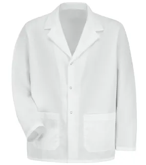 Men's White Specialized Lapel Counter Coat