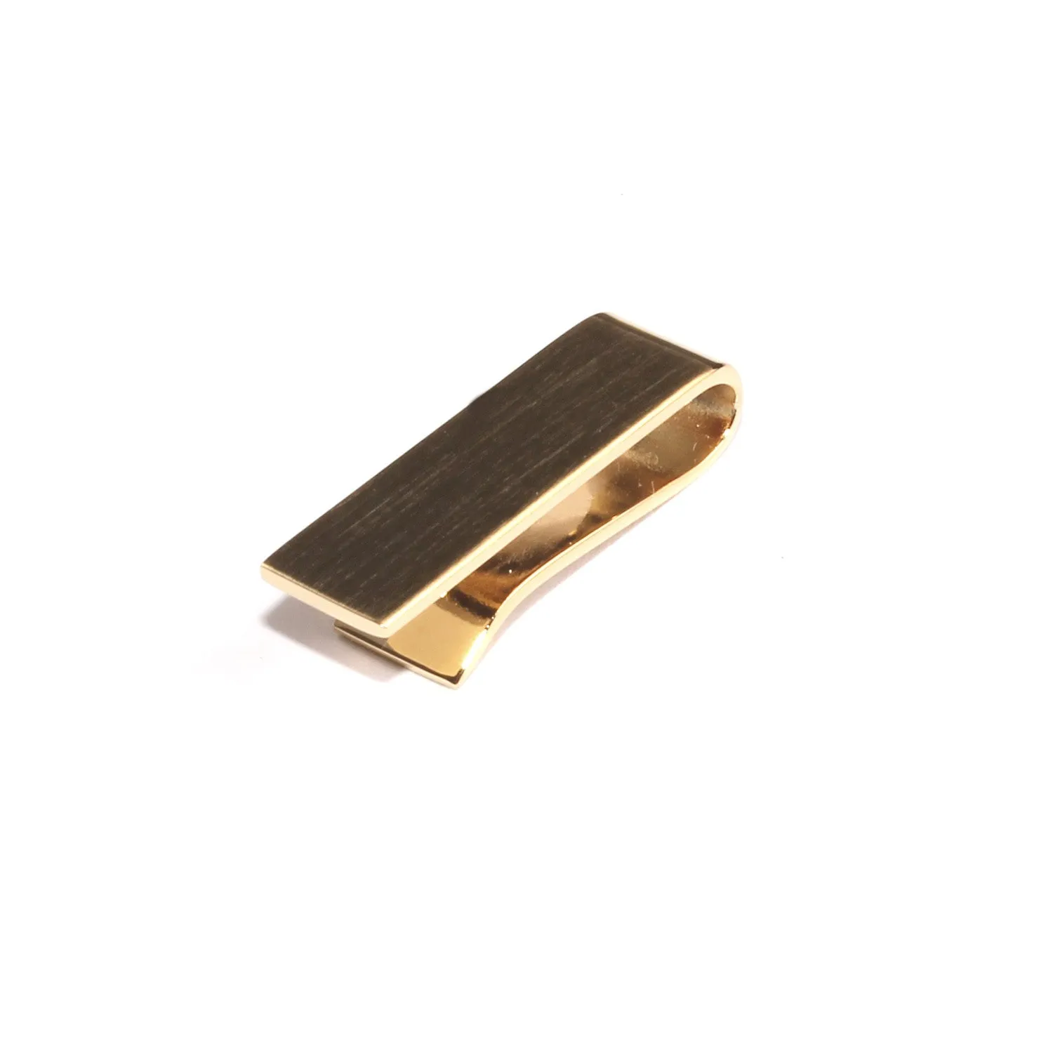 Mini Brushed Gold Square Clasp Skinny Tie Bar