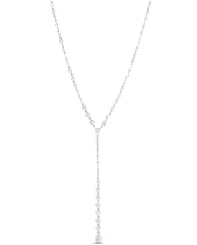 Mixed Shape Diamond Lariat Necklace