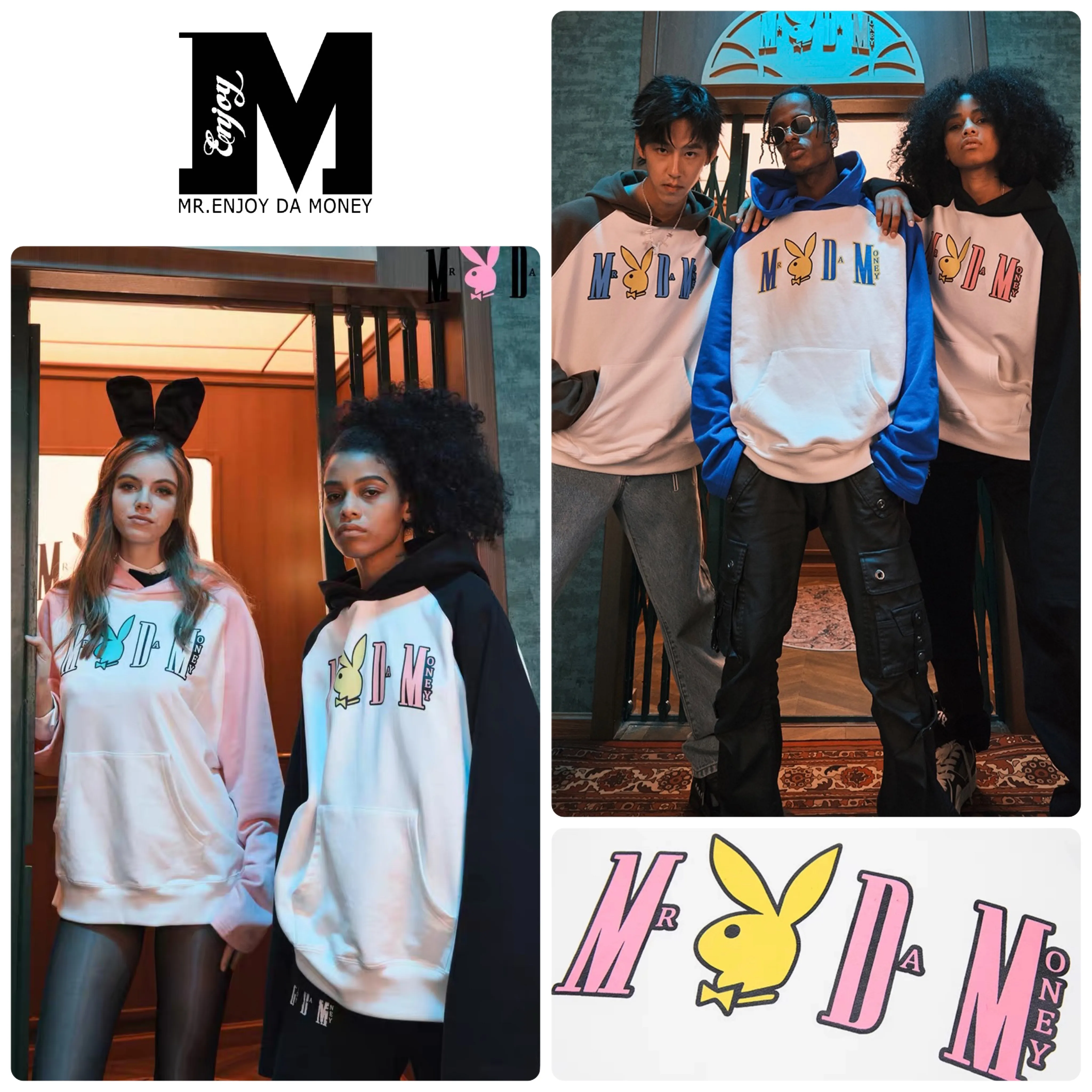 MR. ENJOY DA MONEY  |Unisex Long Sleeves Plain Logo Tops