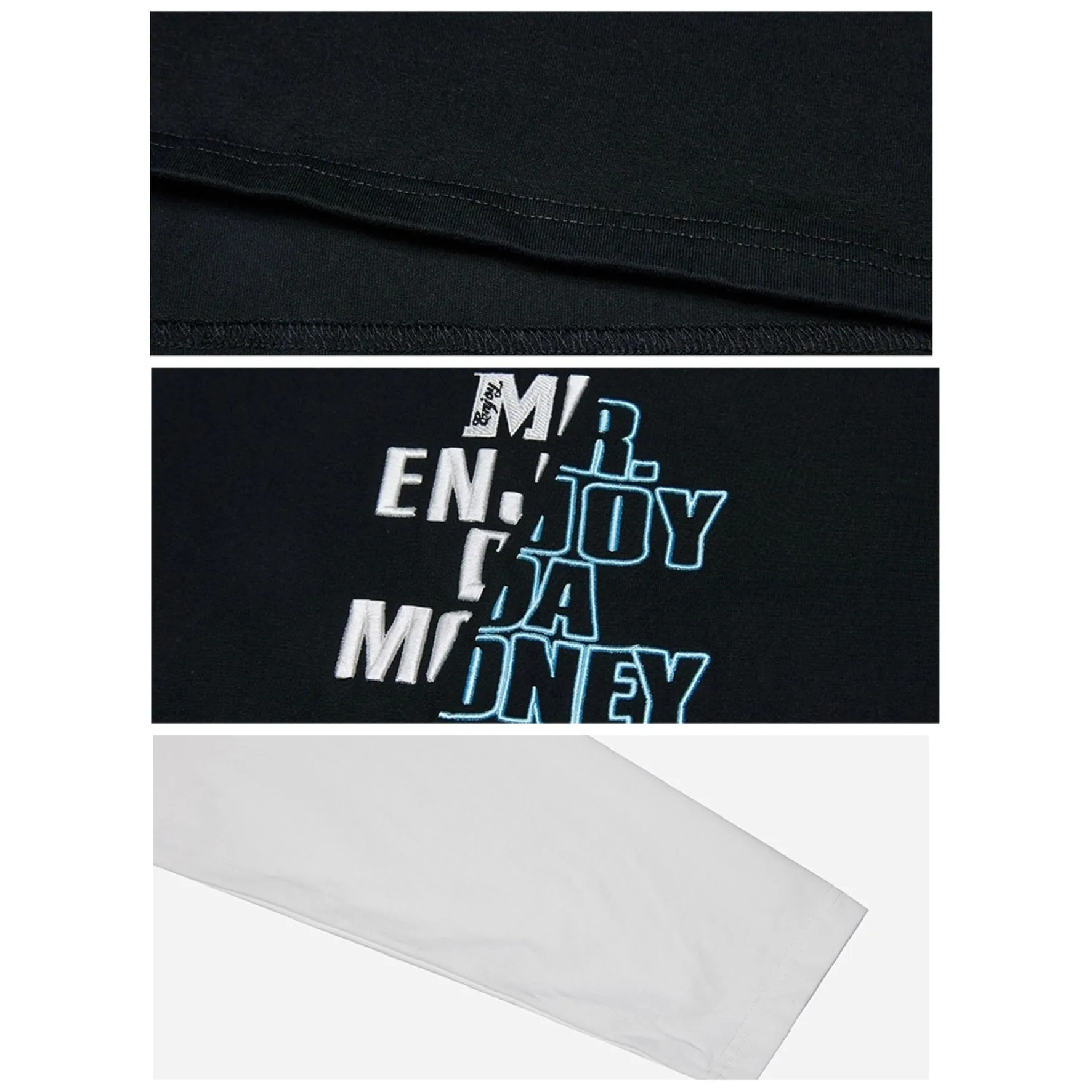 MR. ENJOY DA MONEY  |Unisex Street Style Long Sleeves Plain Oversized Logo Tops