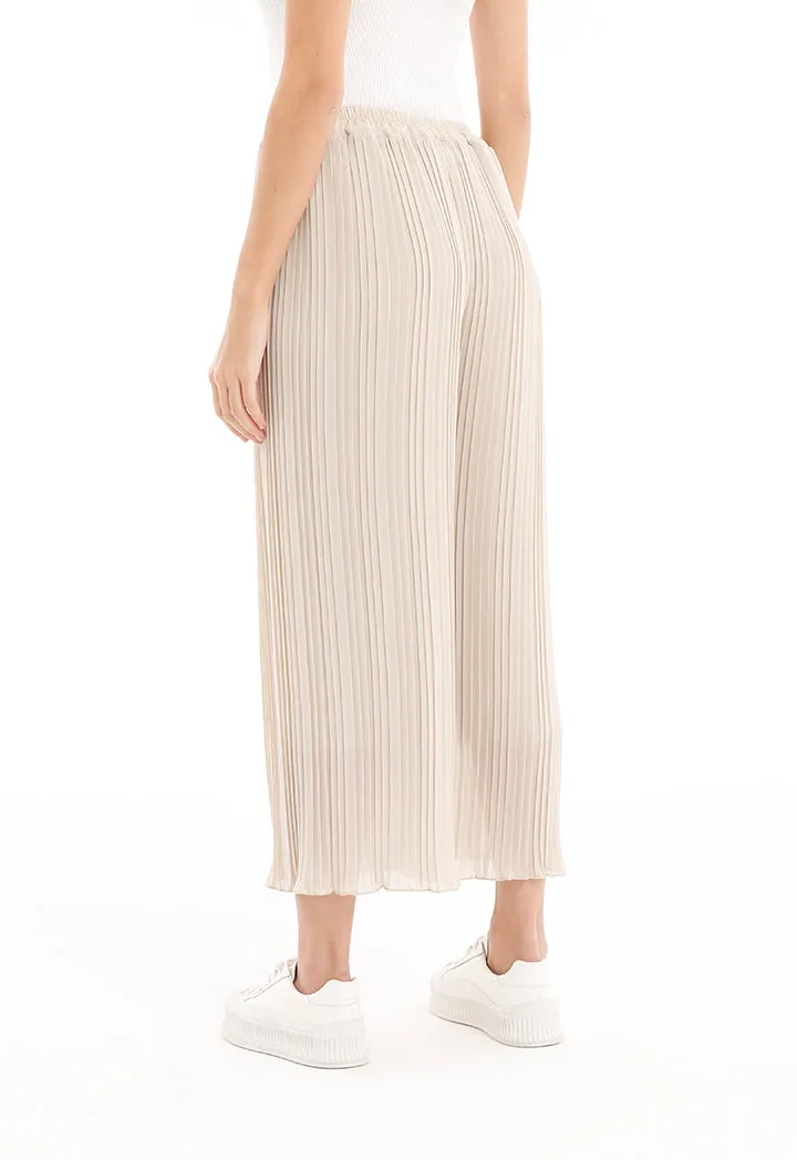 Multi Pleated Wide Leg Trouser