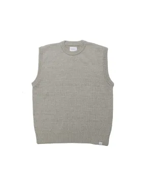 Norse Projects Manfred Wool Cotton Rib Vest Sediment Green