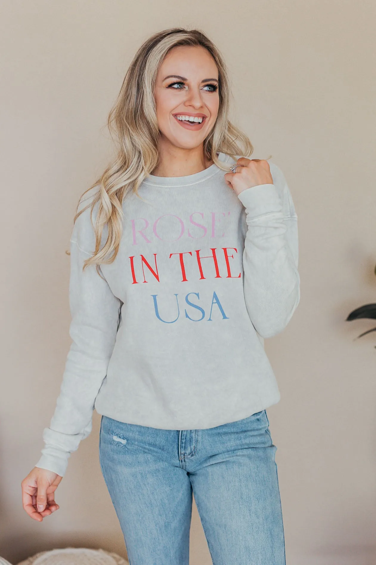 Oat Collective | Rose' In The USA Mineral Graphic Sweatshirt