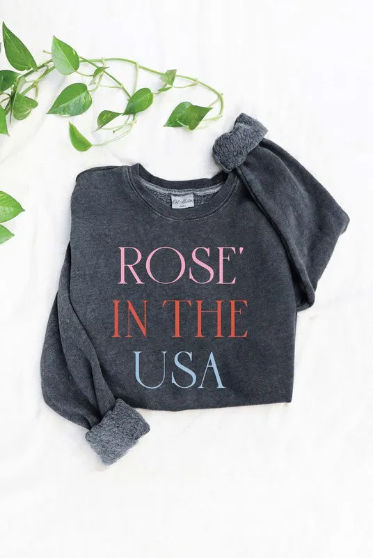 Oat Collective | Rose' In The USA Mineral Graphic Sweatshirt