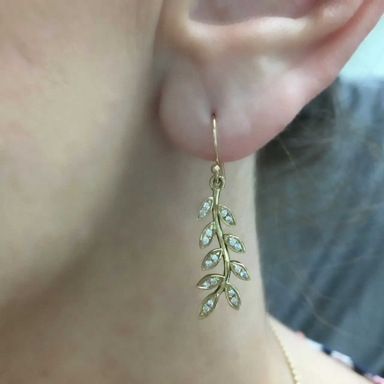 Olive Diamond Earrings