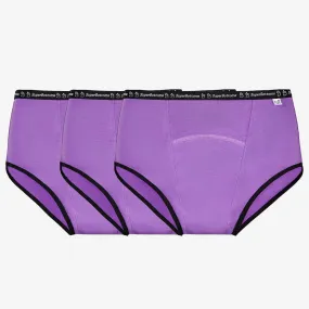 Pack of 3 MaxAbsorb Period Underwear (Lilac)