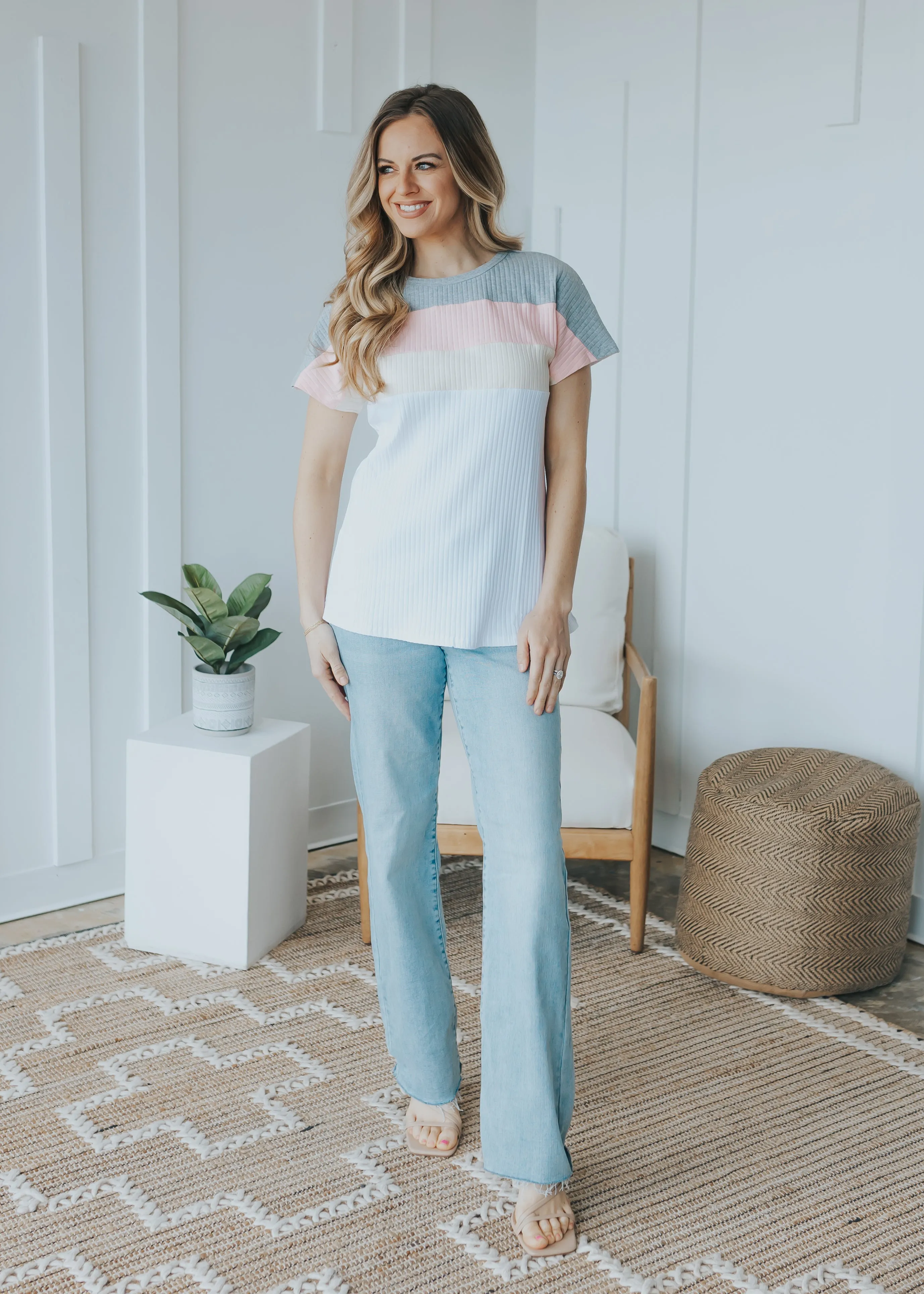 Pastel Colorblock Top - 2 Colors