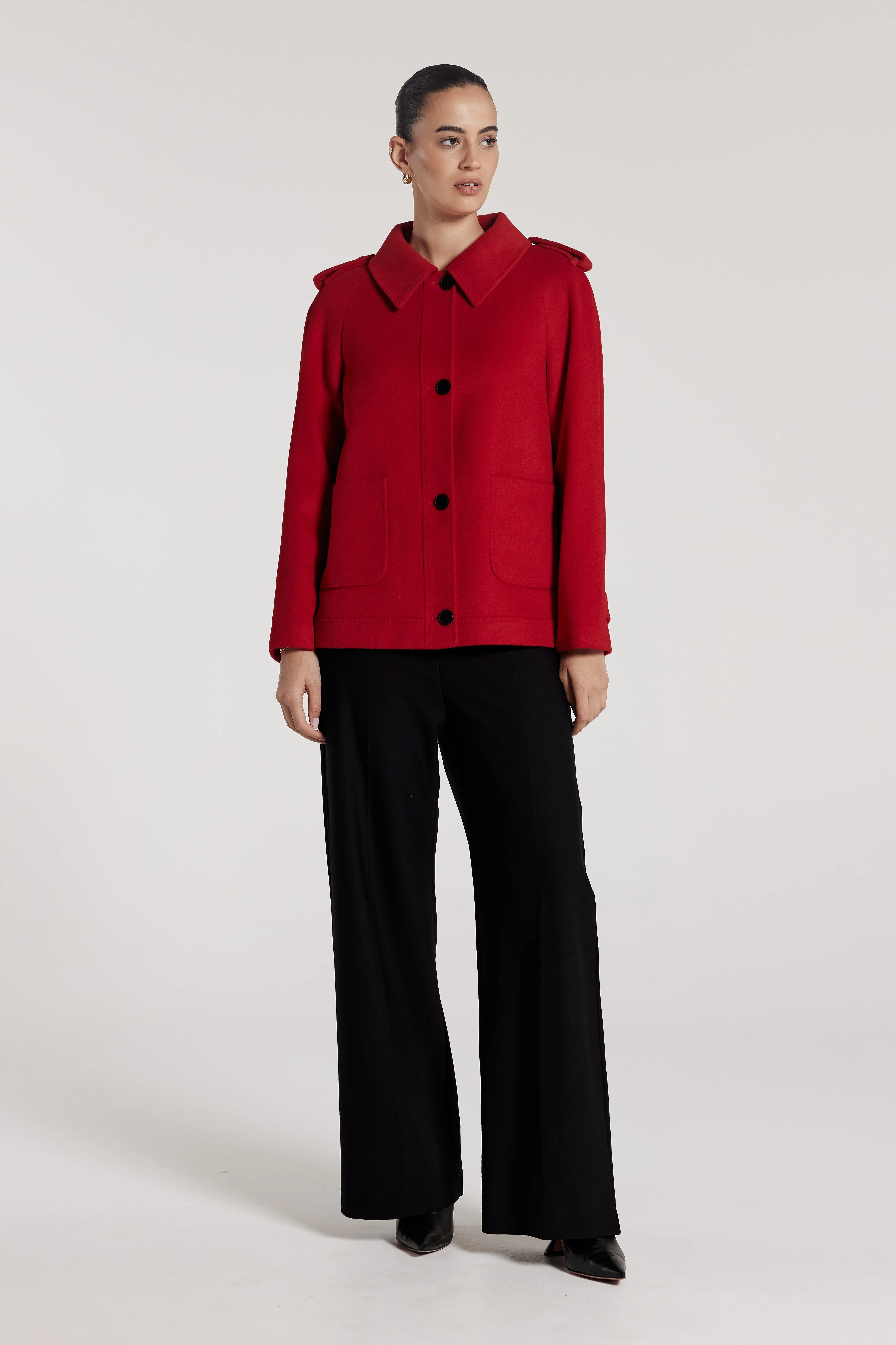 Patricia Pea Coat - Red