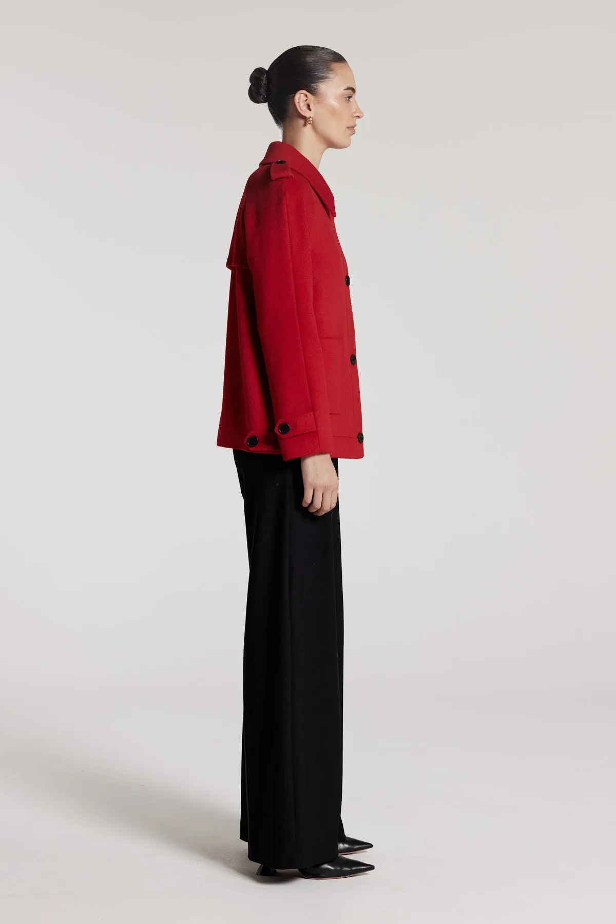 Patricia Pea Coat - Red