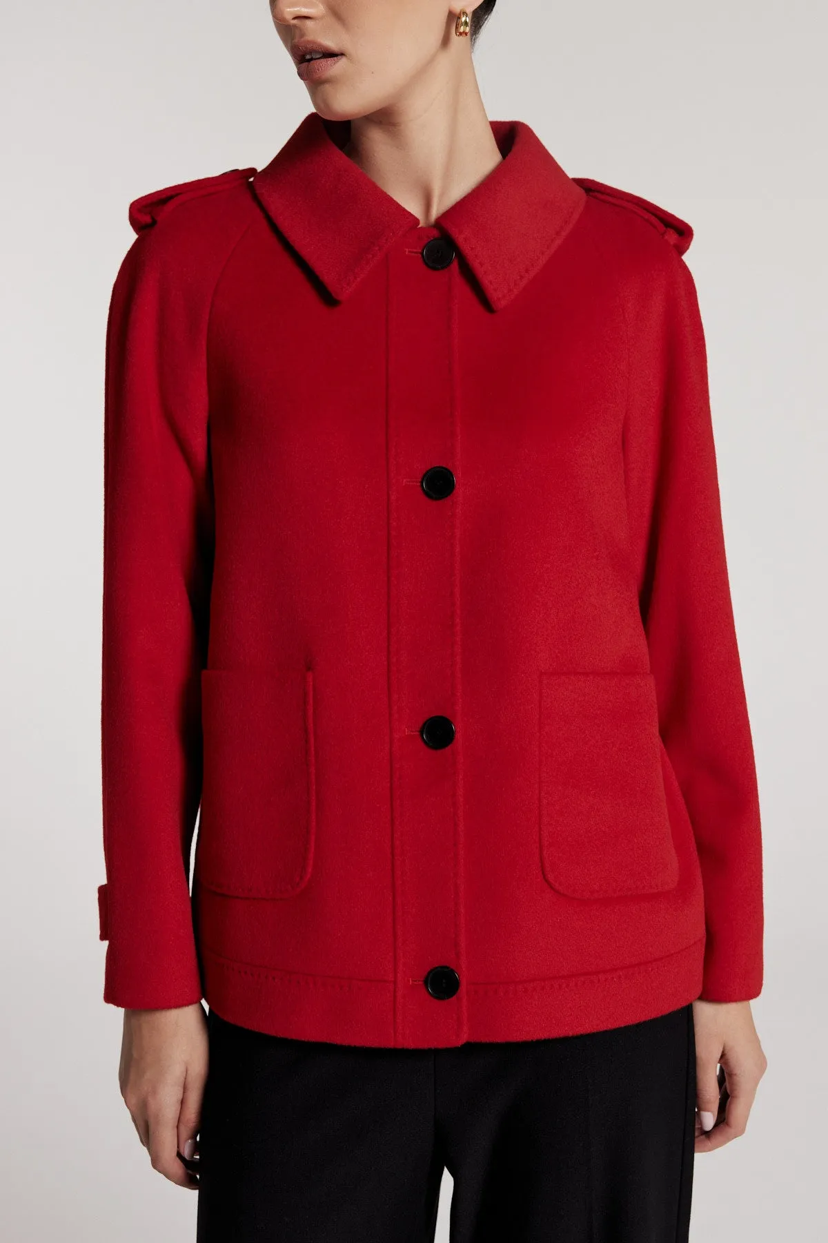 Patricia Pea Coat - Red