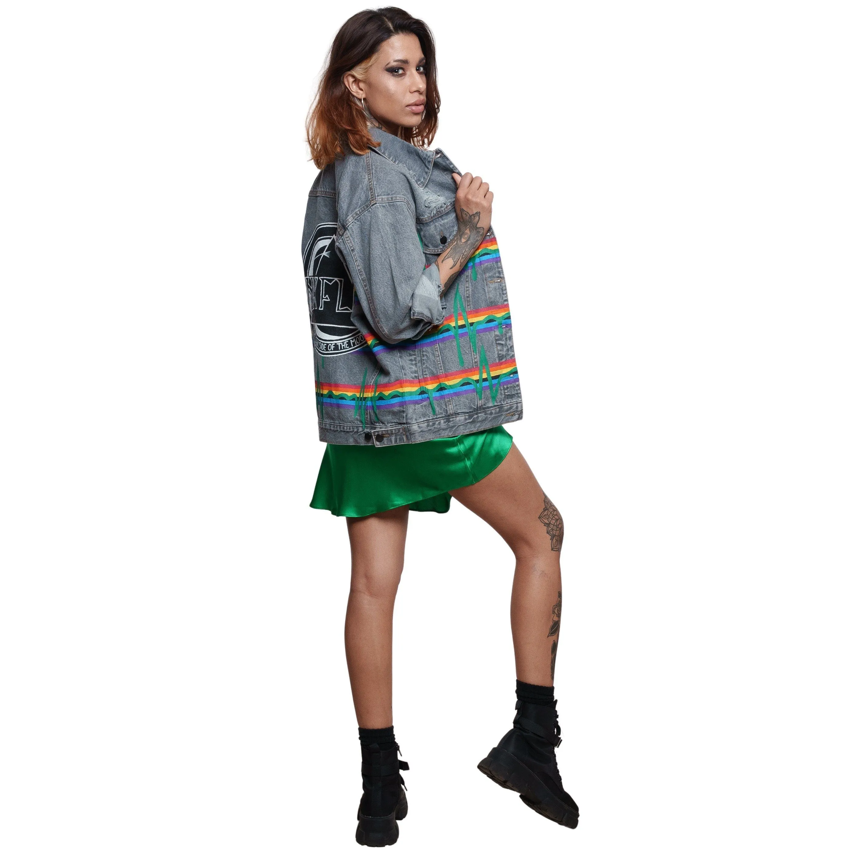 'PINK FLOYD' DENIM JACKET - Women