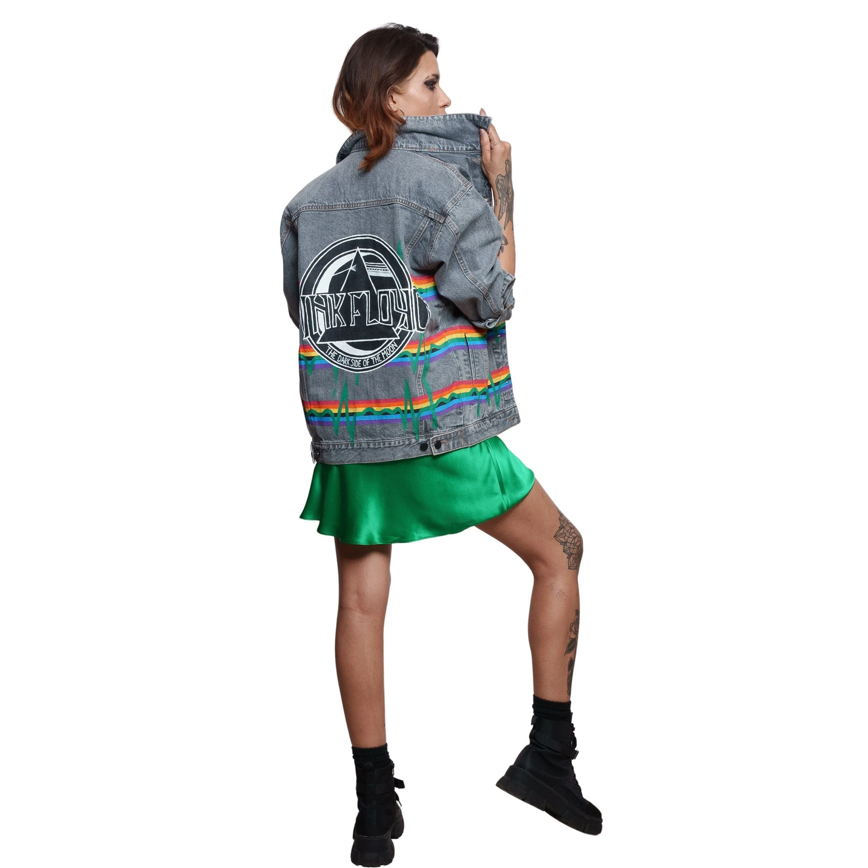 'PINK FLOYD' DENIM JACKET - Women