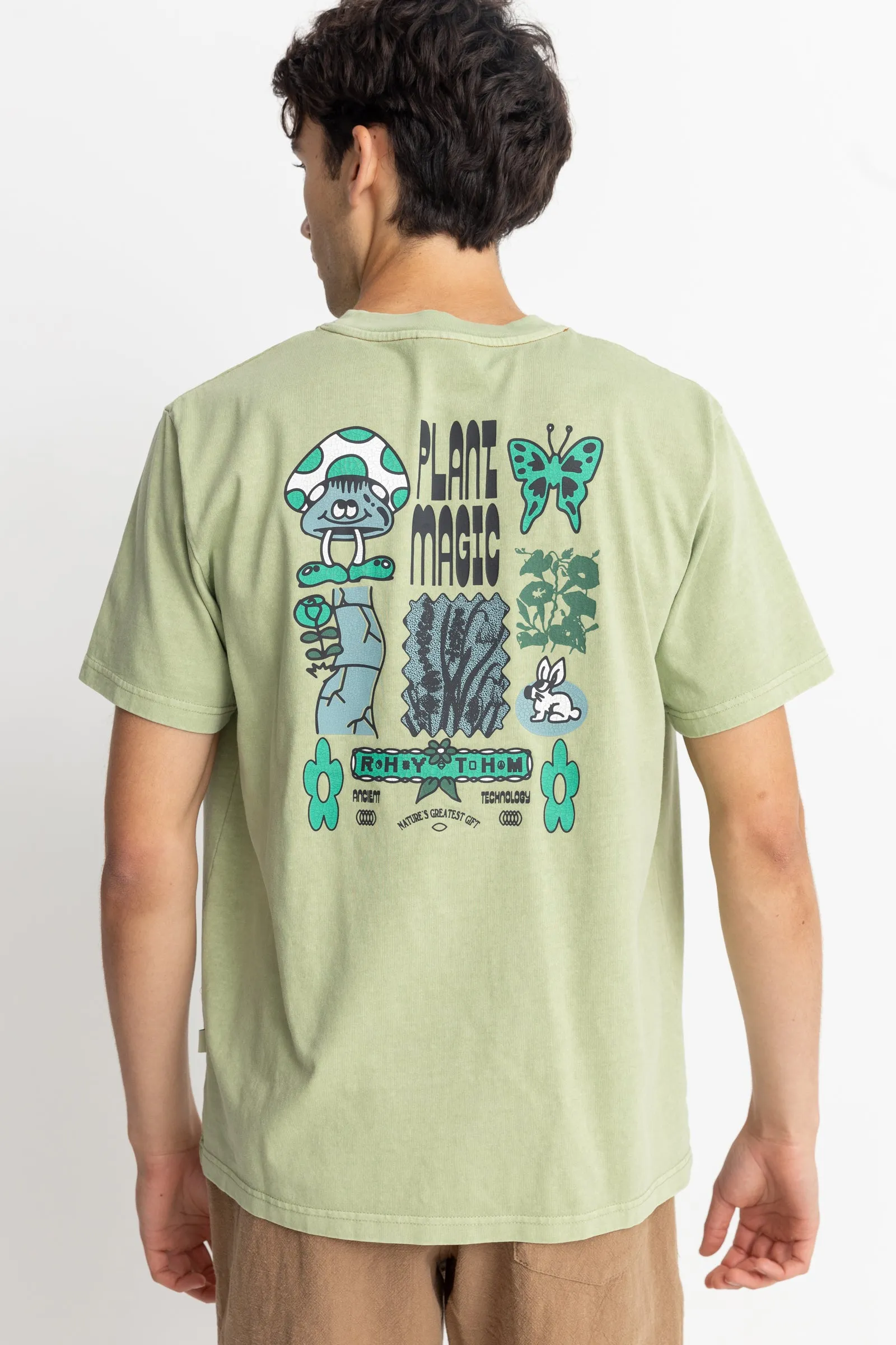 Plant Magic Vintage Ss T-Shirt Pistachio