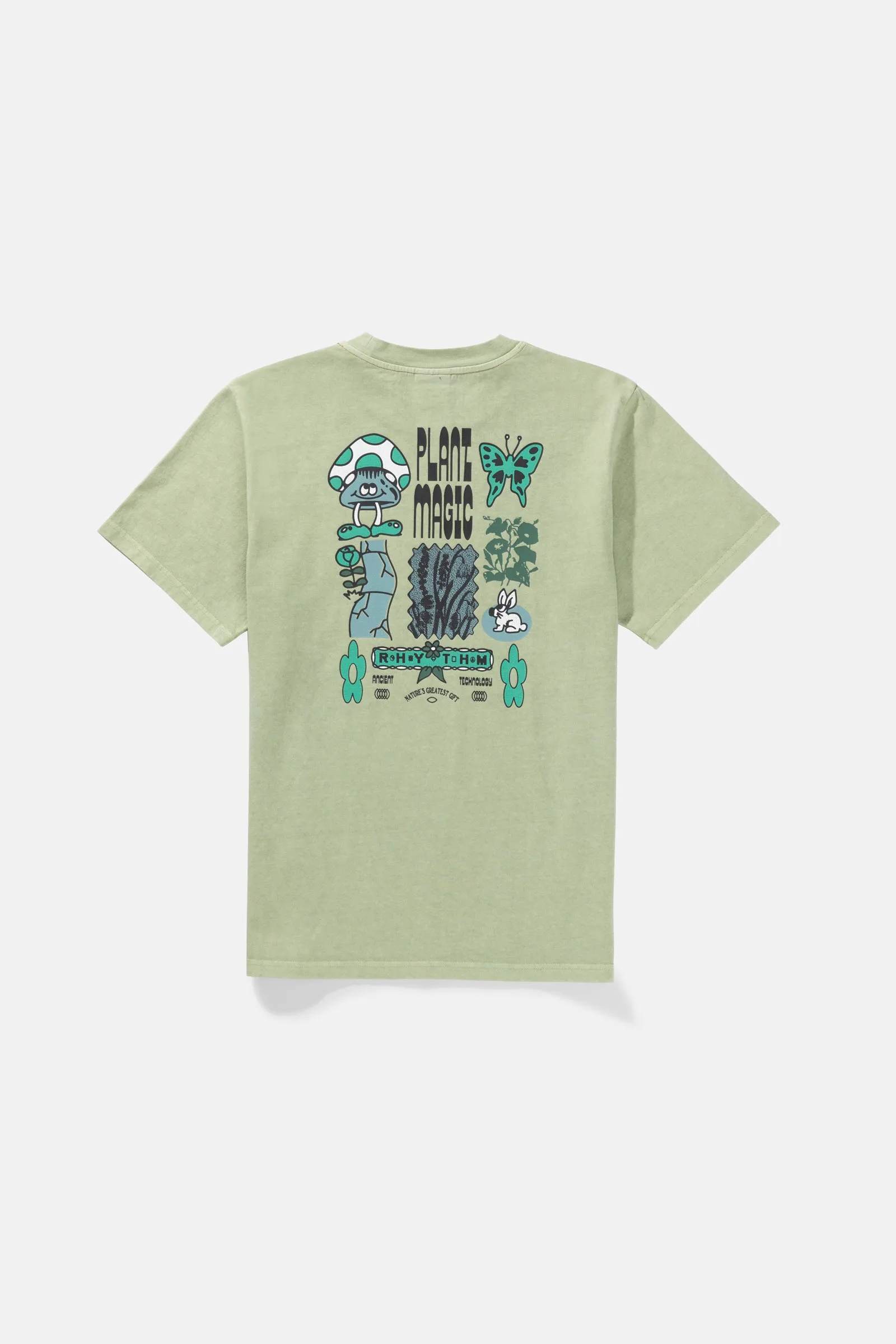 Plant Magic Vintage Ss T-Shirt Pistachio