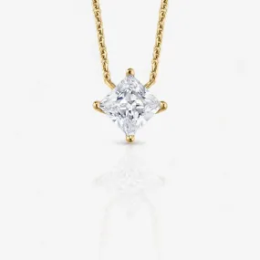 Princess Stationary Solitaire Pendant Basket