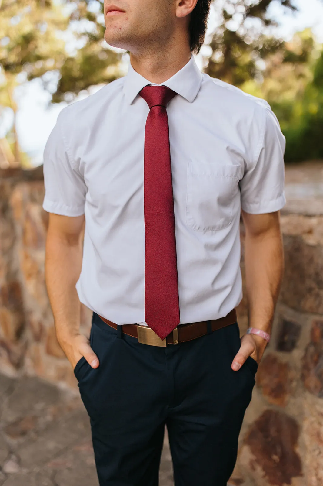 R&B Maroon Sparkle Tie