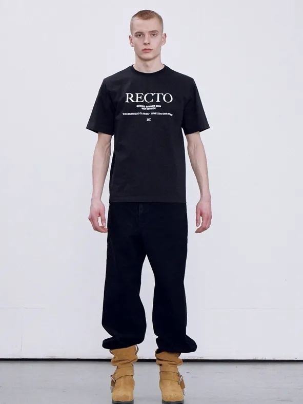 RECTO  |Street Style Cotton Logo T-Shirts