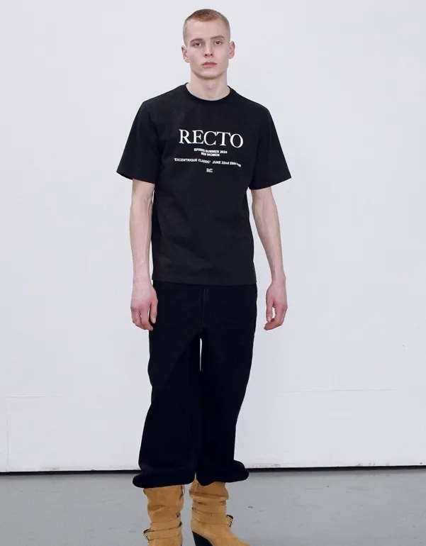 RECTO  |Street Style Cotton Logo T-Shirts