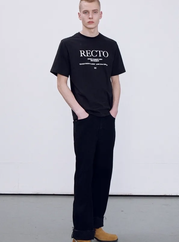 RECTO  |Street Style Cotton Logo T-Shirts