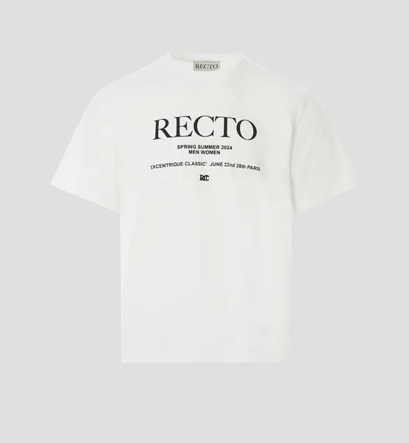 RECTO  |Street Style Cotton Logo T-Shirts