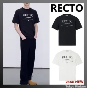 RECTO  |Street Style Cotton Logo T-Shirts