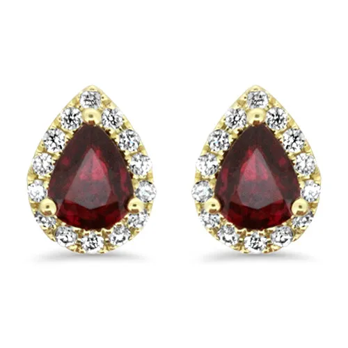 Ruby & Diamond Earrings