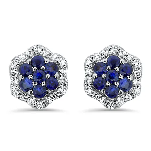 Sapphire & Diamond Earrings