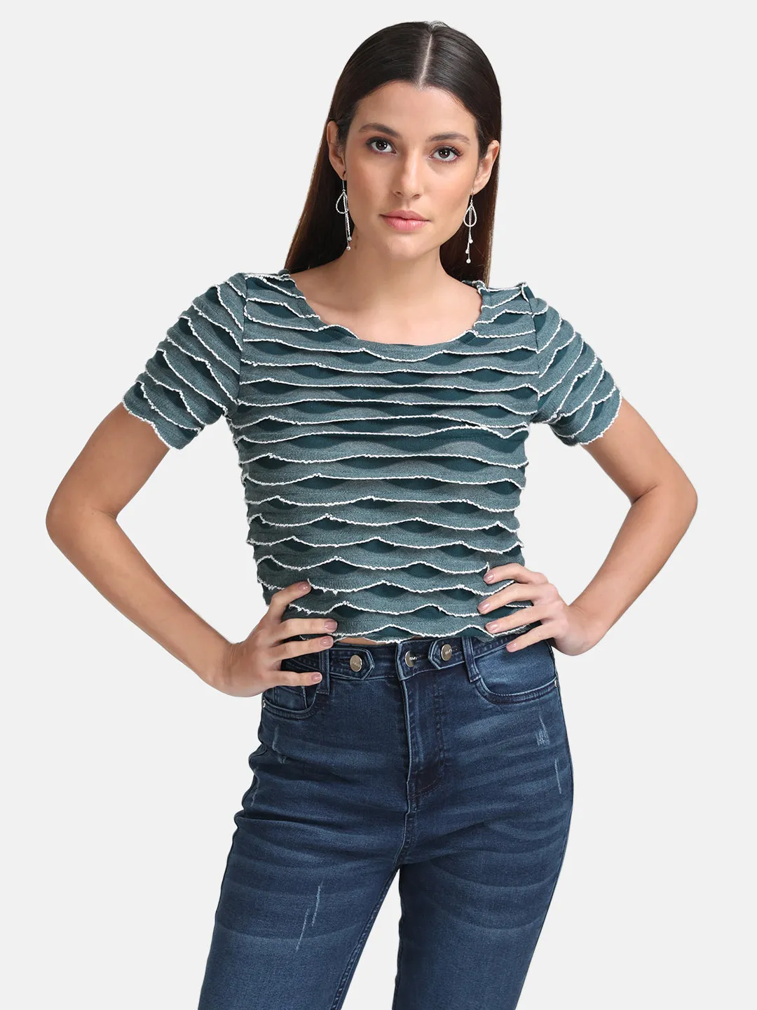 Scalloped Basic Tshirt Top