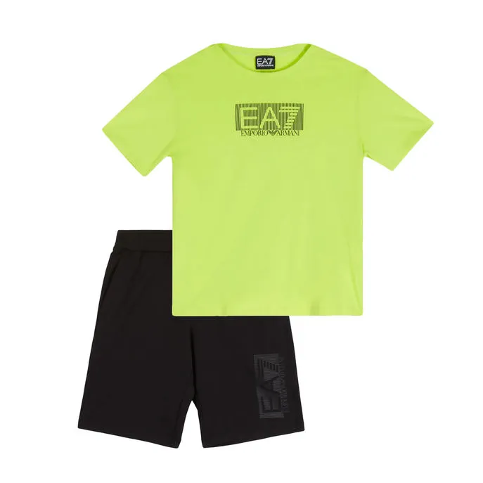 SET TSHIRT AND BERMUDA Kids Green Black