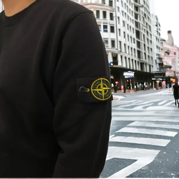 STONE ISLAND  |Street Style Cotton Logo Sweatshirts