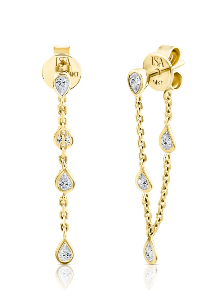 TEARDROP DIAMOND EARRINGS