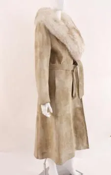 Vintage 70's BONWIT TELLER Leather & Fox Fur Coat