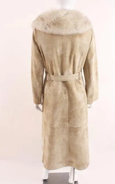 Vintage 70's BONWIT TELLER Leather & Fox Fur Coat